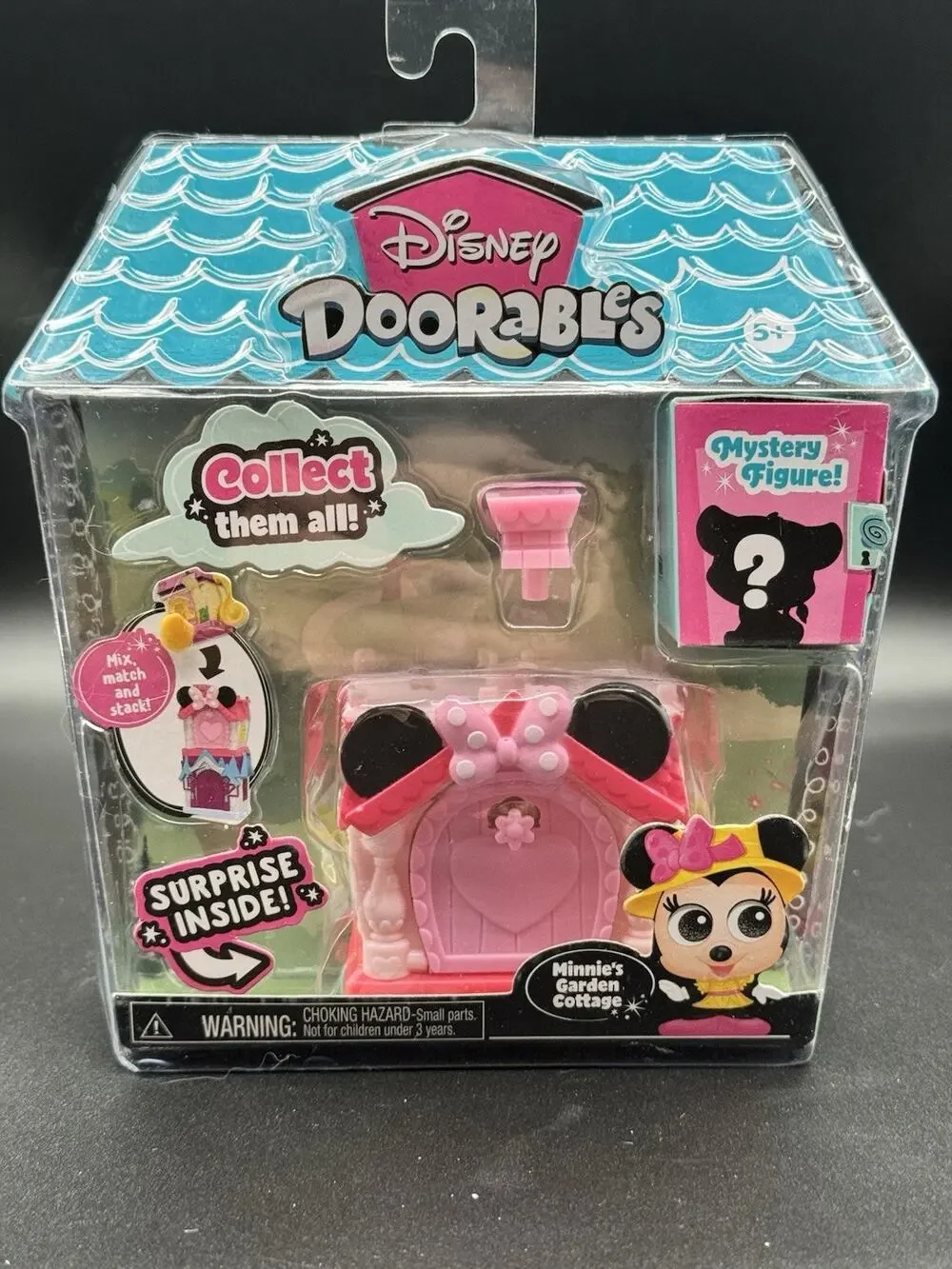 Disney Doorables Mini Stak Minnie’s Garden Cottage with 1 Mystery Figure New
